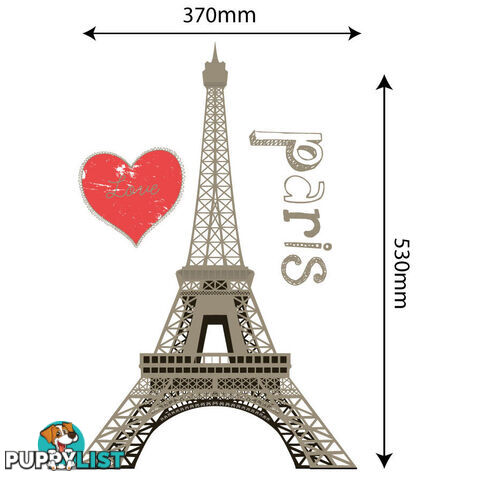 Large Size Paris Eiffel Tower Wall Stickers - Totally Movable