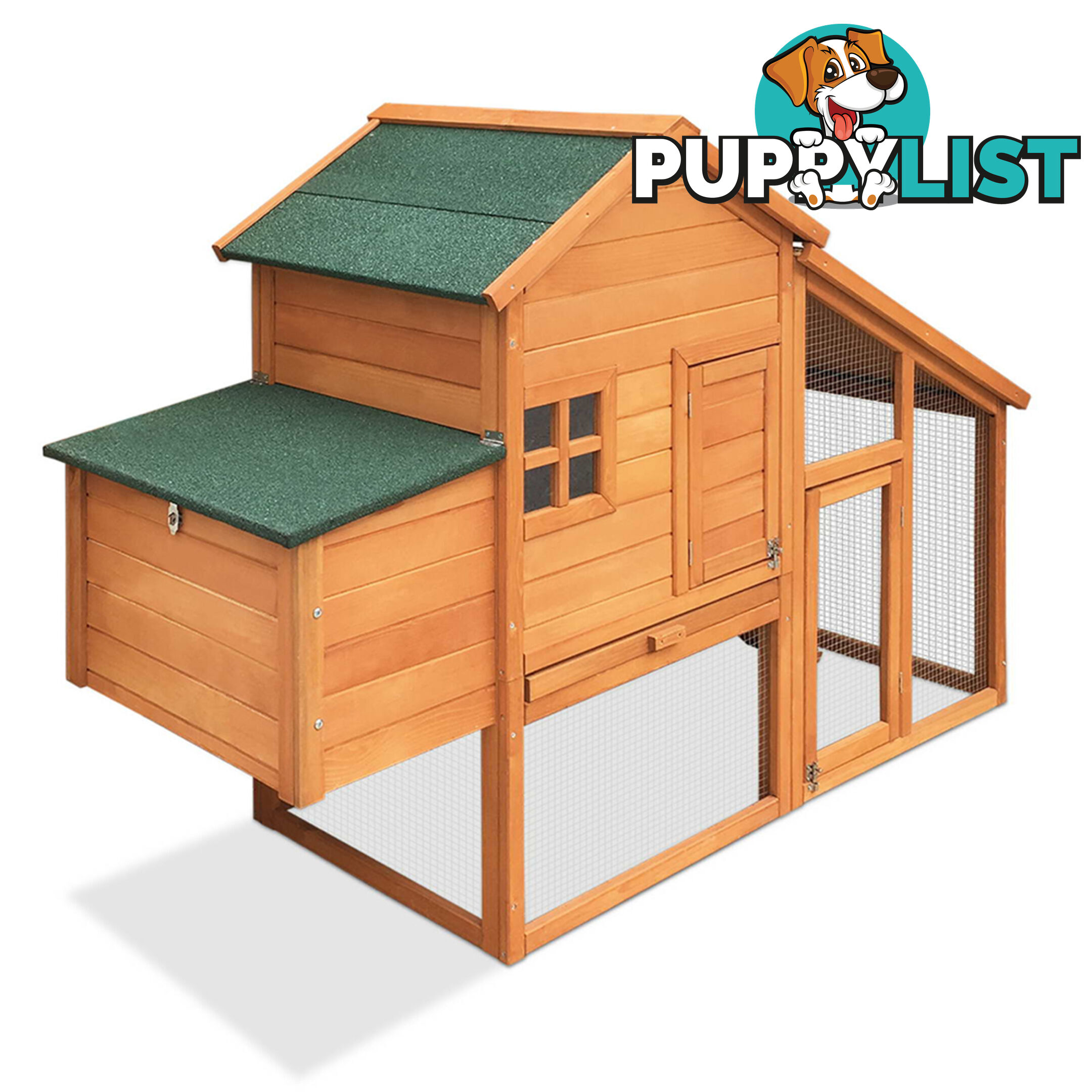 Wooden Pet Hutch with Nesting Box