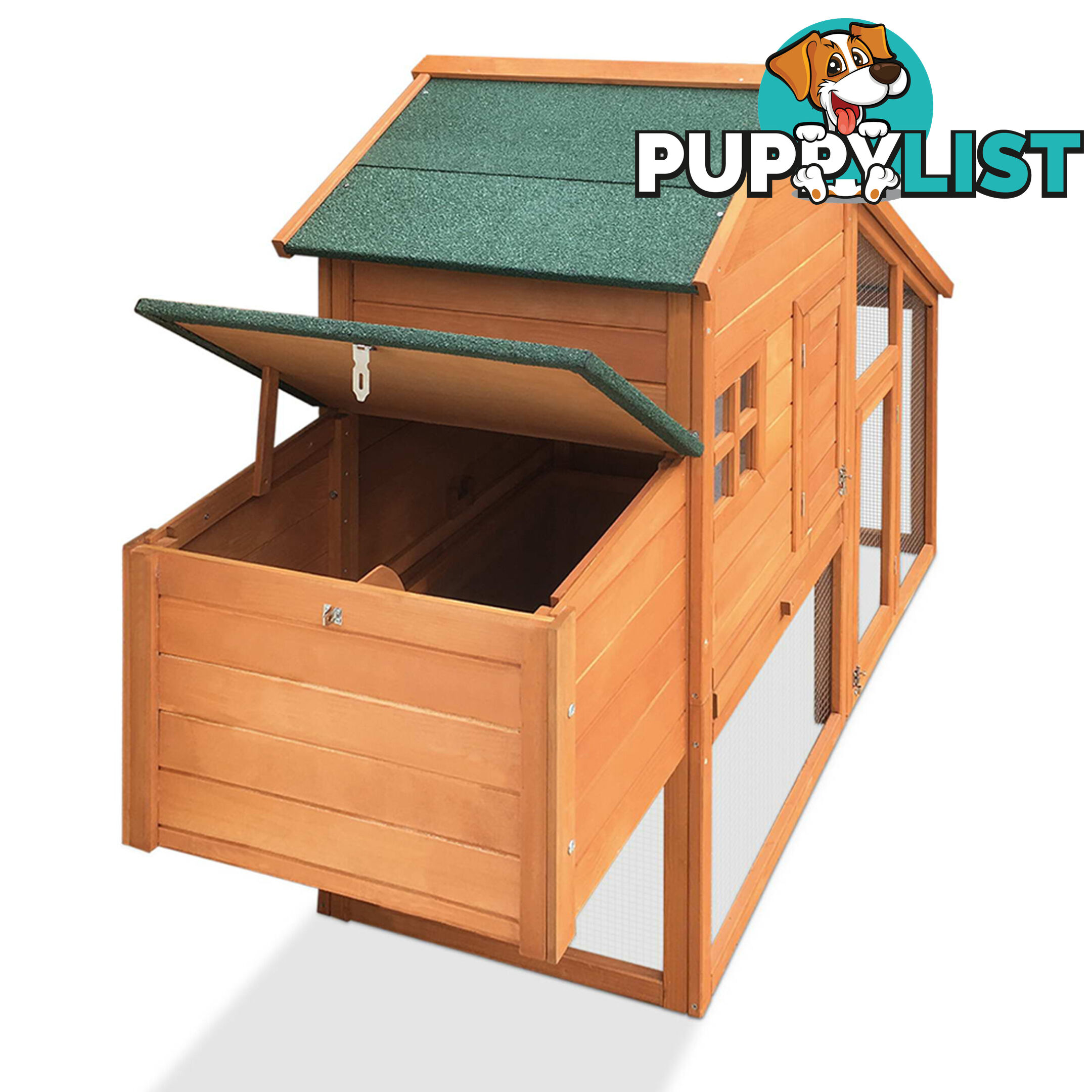 Wooden Pet Hutch with Nesting Box