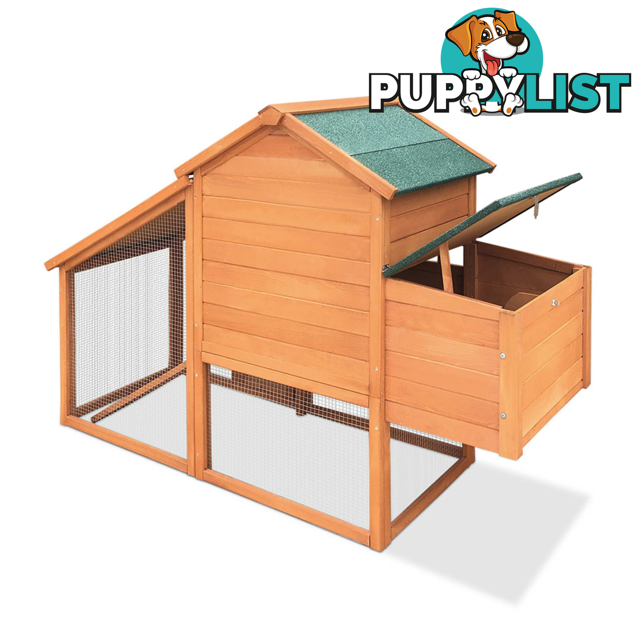 Wooden Pet Hutch with Nesting Box