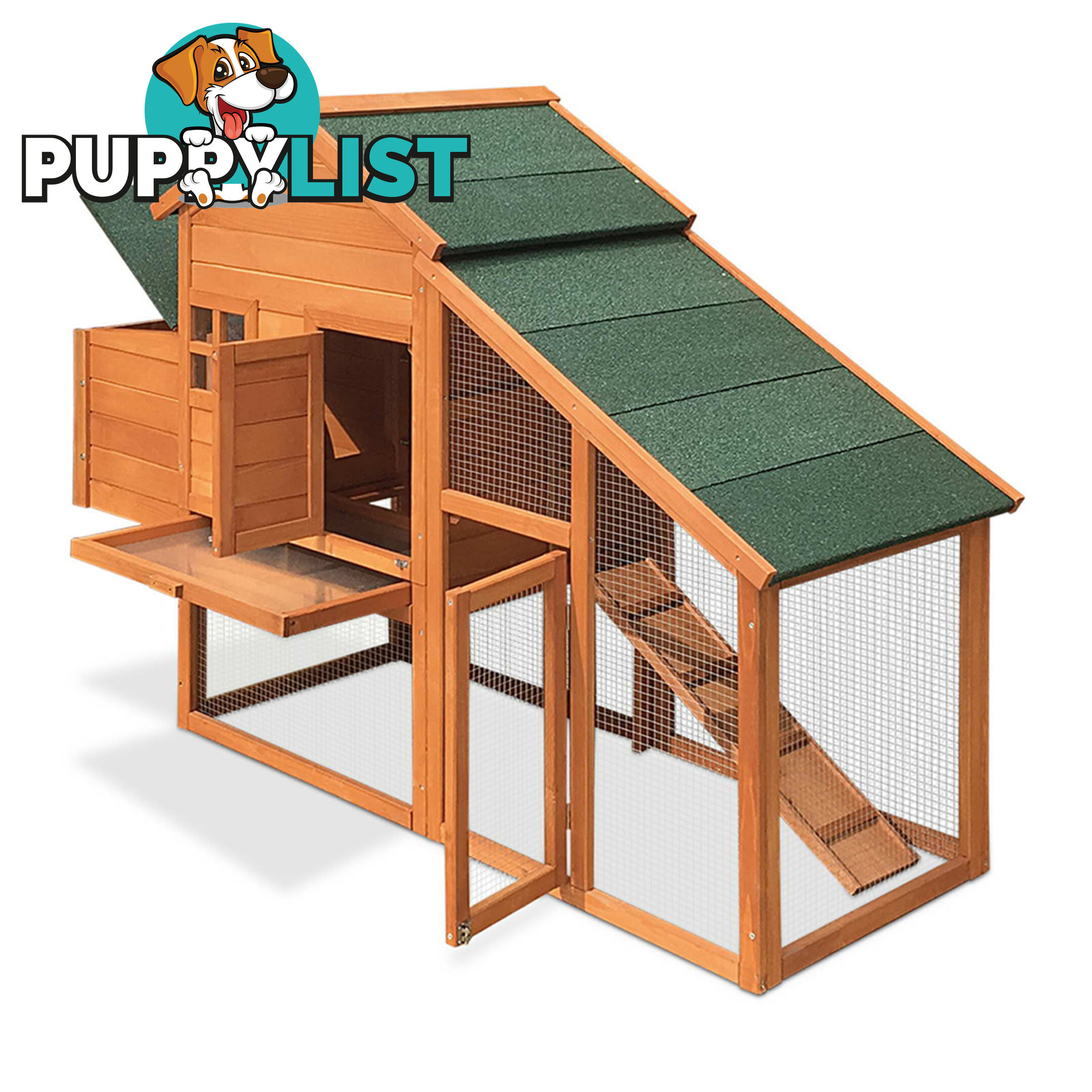 Wooden Pet Hutch with Nesting Box