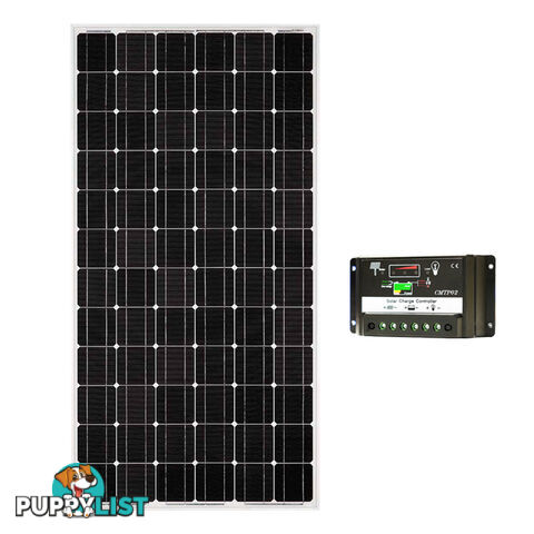 200W 12V MONO Solar Panel Kit Caravan Camping Power Charging PWM Regulator