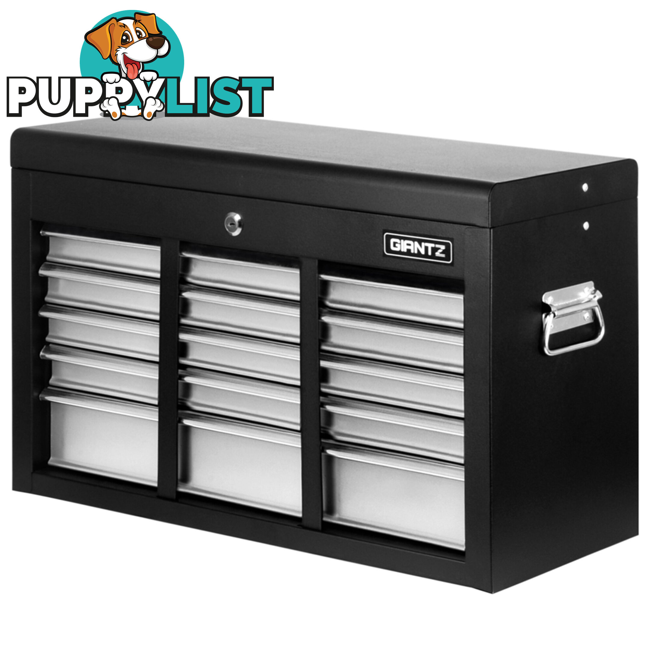 9 Drawers Tool Box Chest Black/Grey