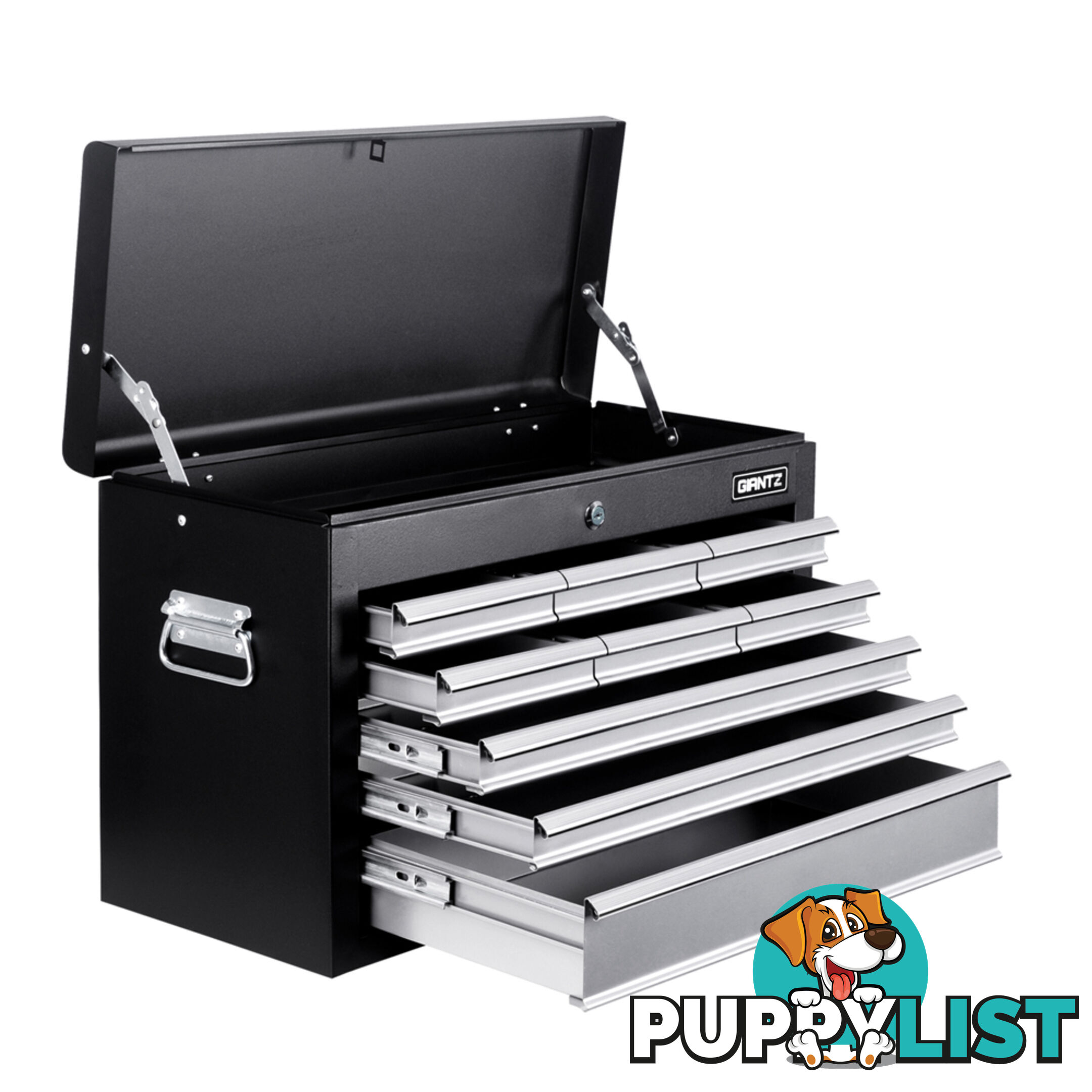 9 Drawers Tool Box Chest Black/Grey