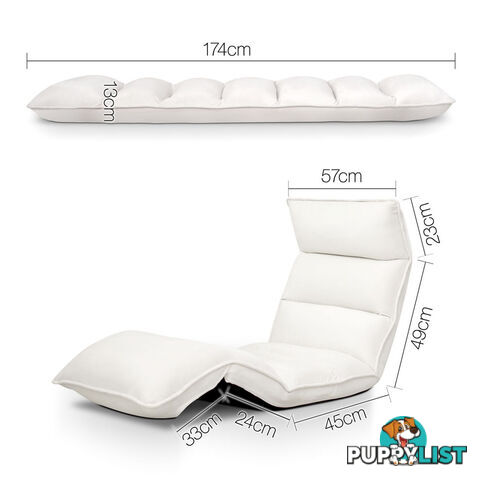 Lounge Sofa Chair - 375 Adjustable Angles _ Ivory