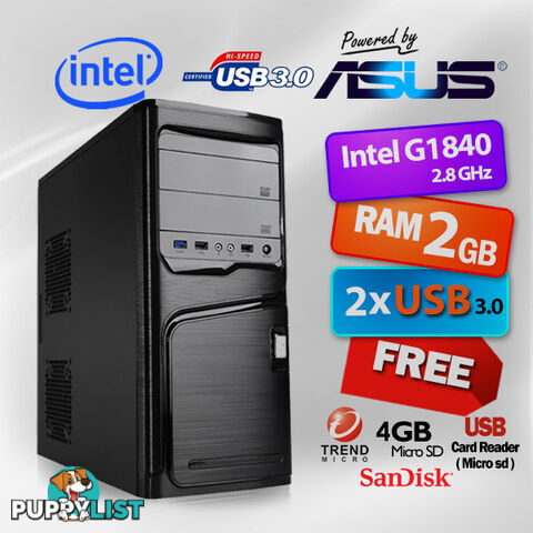 Powerd By ASUS PC Celeron G1840 Dual Core / 2GB RAM