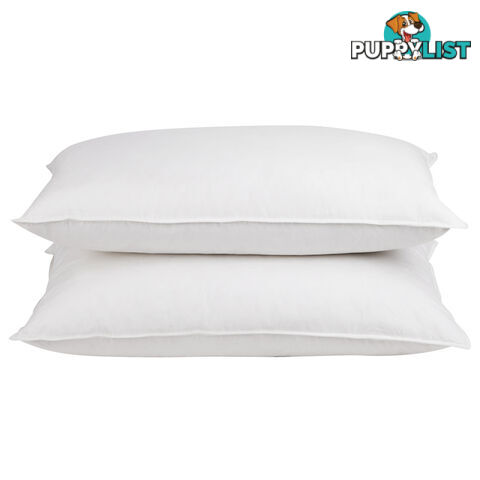 2 Pcs Duck Feathers Down Pillow w/ Bag