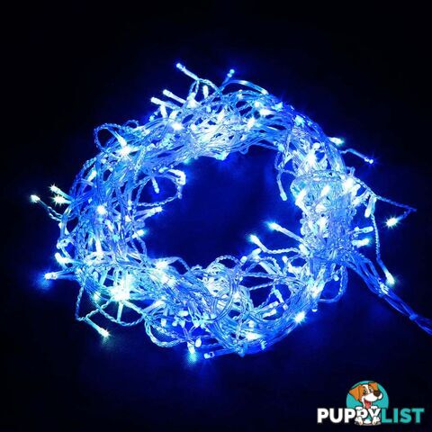 Blue White 800 LED Fairy Icicle Lights Outdoor Indoor Decoration Wedding Party