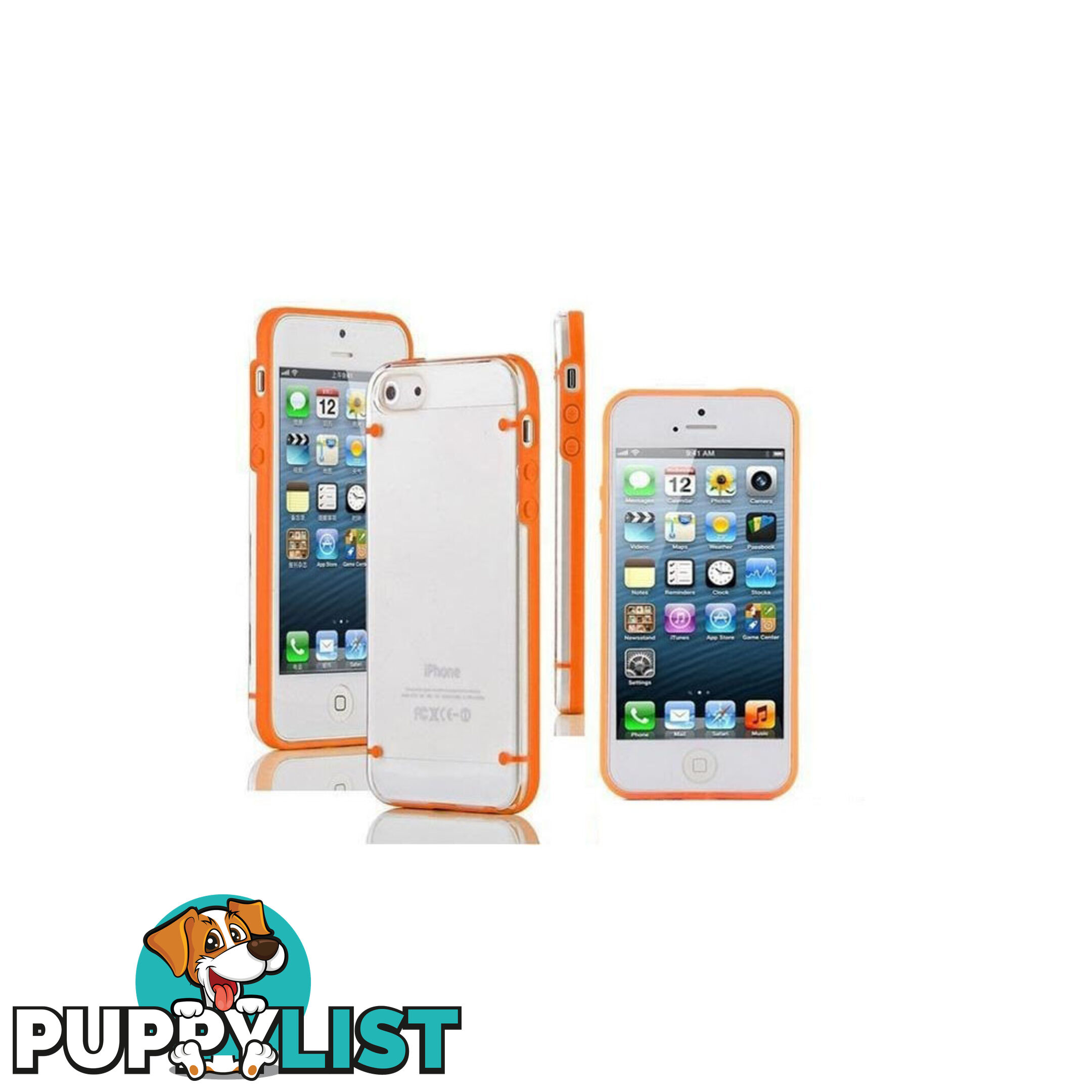 Clear Transparent Hard Case Cover Accessories Orange For iPhone 6 Plus 5.5 inch