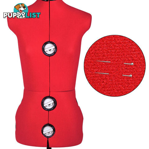 Size 8 - 14 Adjustable Dressmaking Female Mannequin Tailor Cloth Display Red