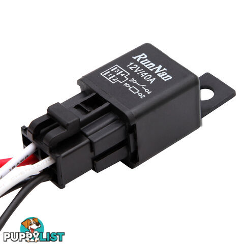 12V HID LED Work Spot Driving Light Control Light Wiring Switch Relay Kit 40A