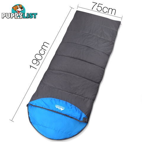 Outdoor Camping Micro Sleeping Bag Thermal Tent Hiking Summer Grey Blue