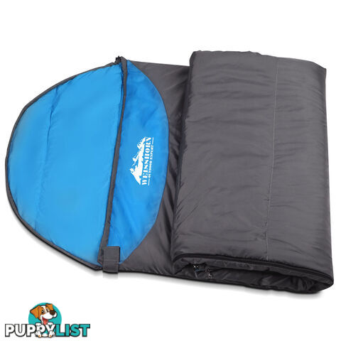 Outdoor Camping Micro Sleeping Bag Thermal Tent Hiking Summer Grey Blue