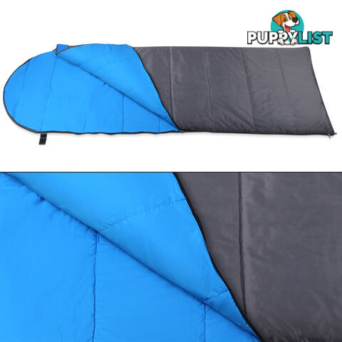 Outdoor Camping Micro Sleeping Bag Thermal Tent Hiking Summer Grey Blue