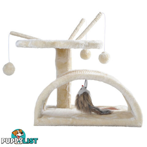 45cm Kitten Post Furniture Tree Gym House Cat Scratching Poles Climber Beige