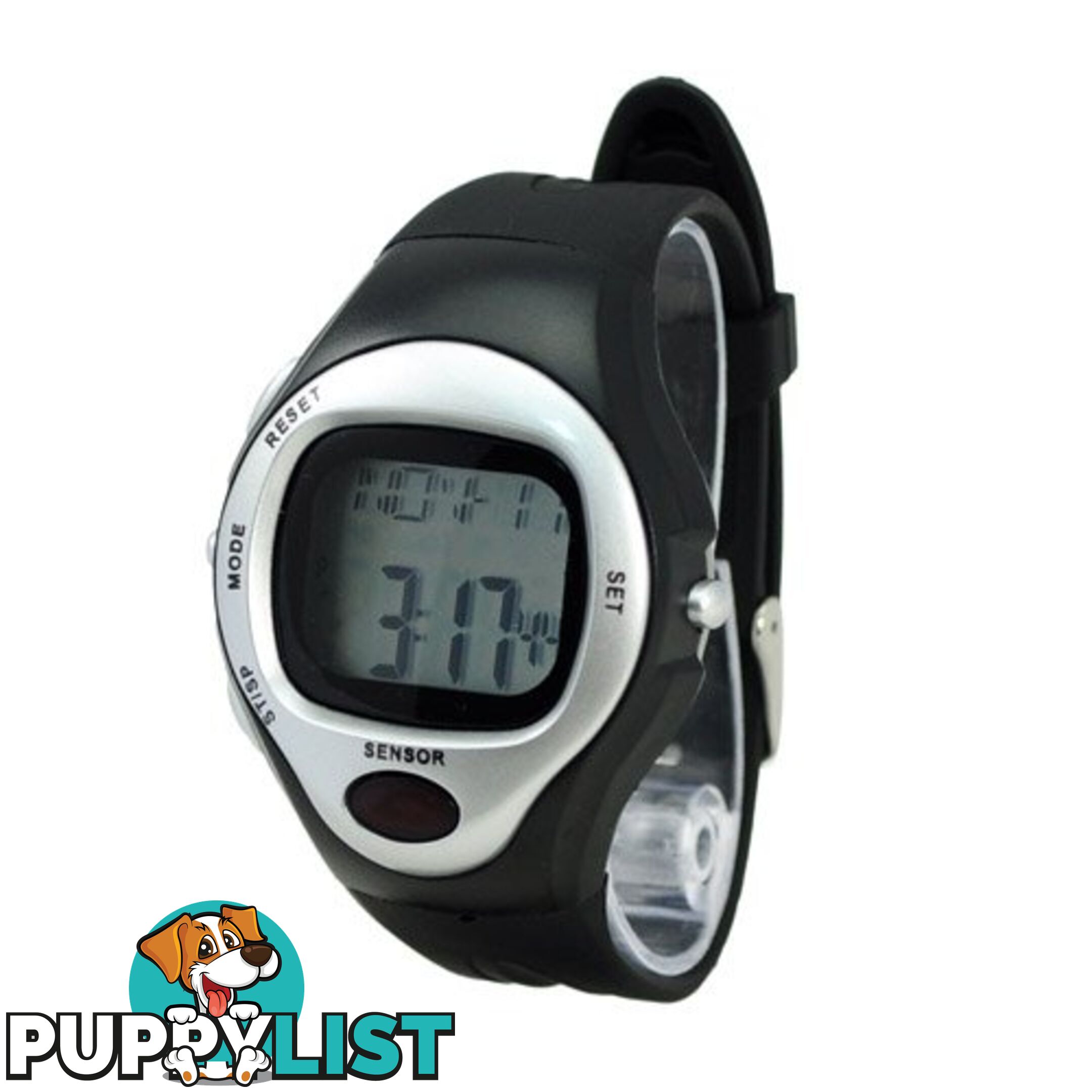 Exercise Pulse Heart Rate Monitor Calorie Counter Sports Watch Silver