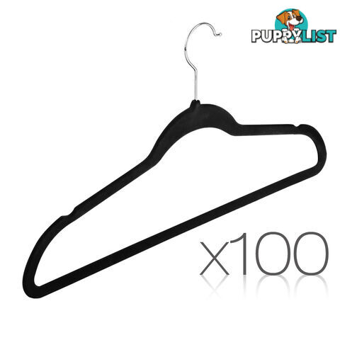 Set of 100 Velvet Coat Hangers