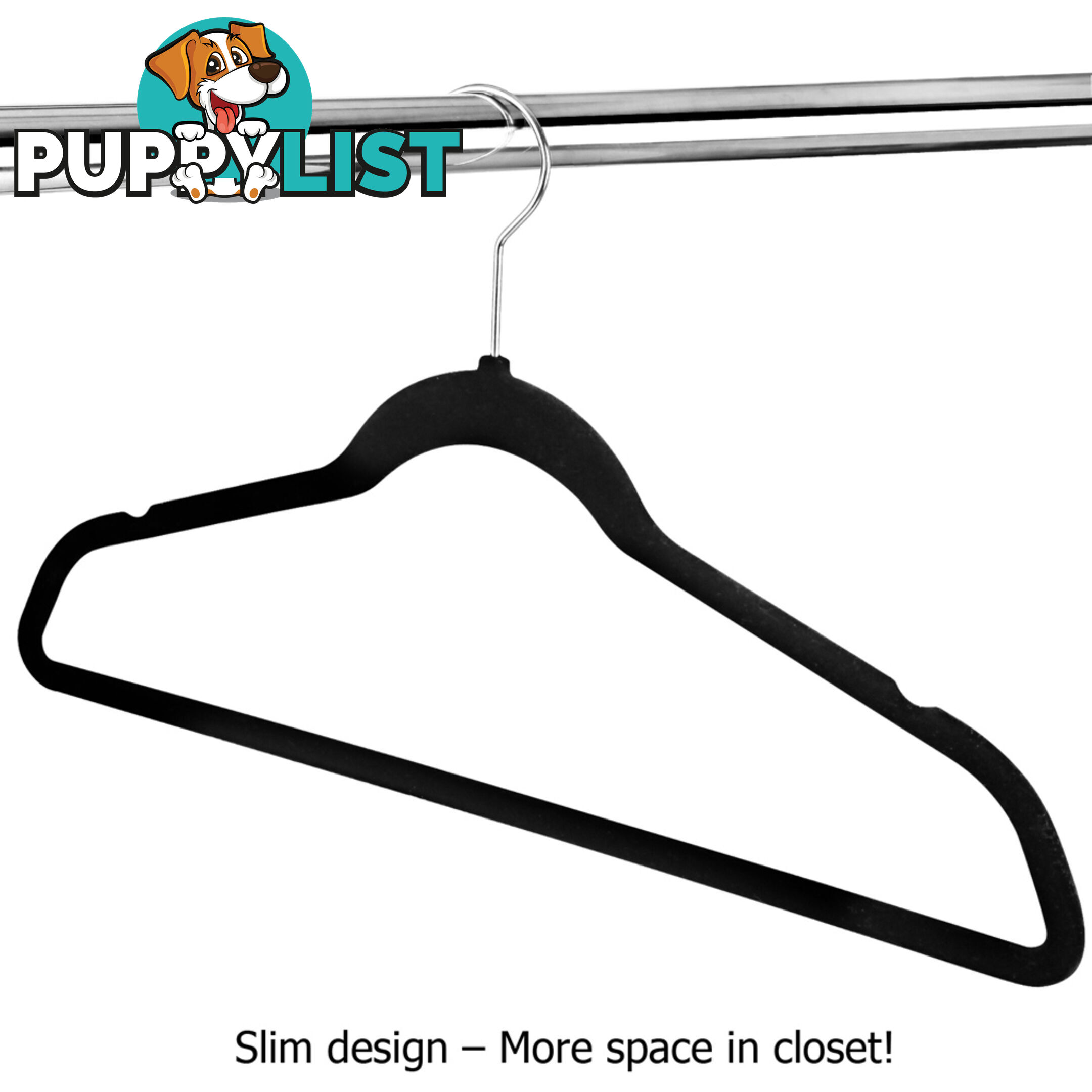 Set of 100 Velvet Coat Hangers