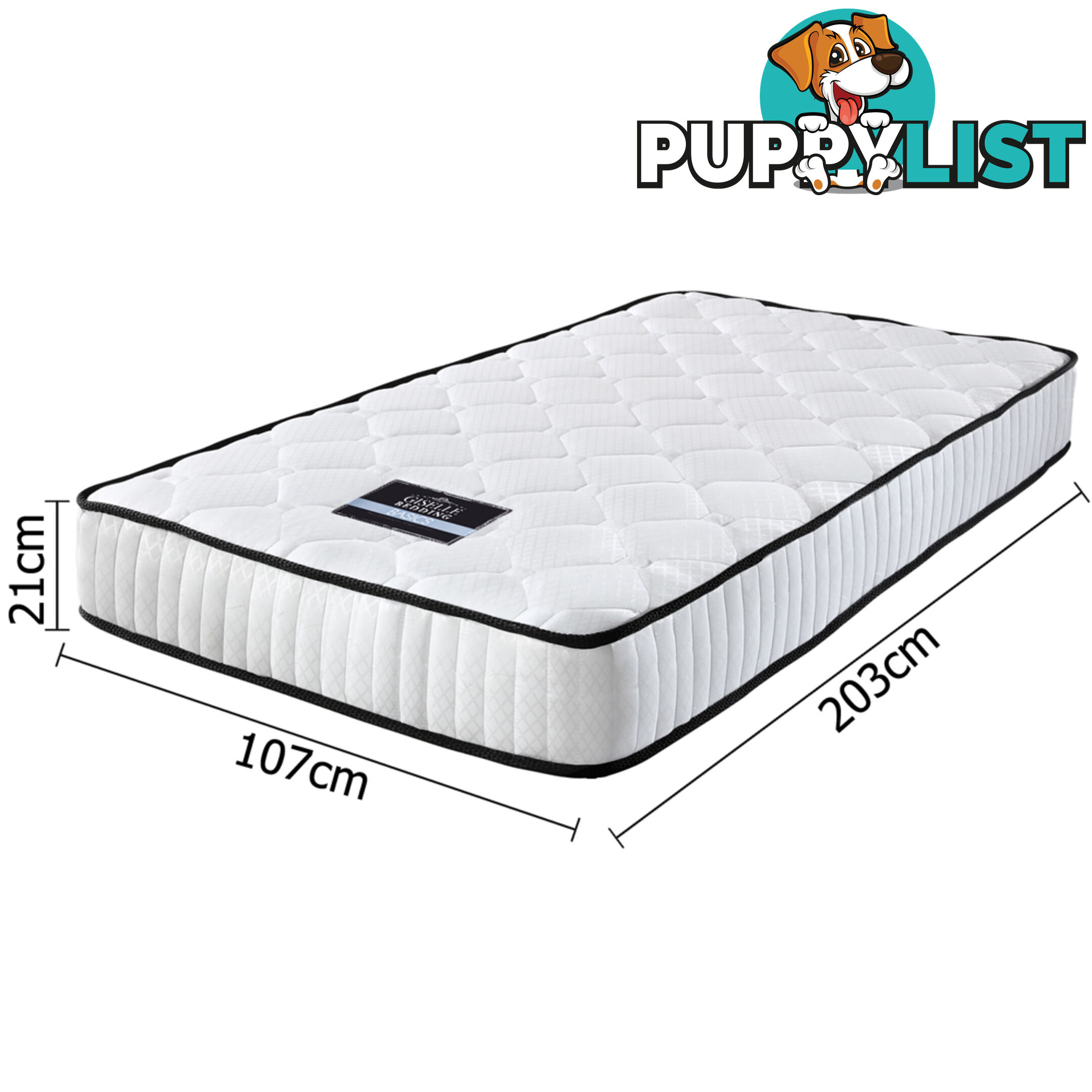 21cm Pocket Spring Mattress High Density Foam King Single Size Bed