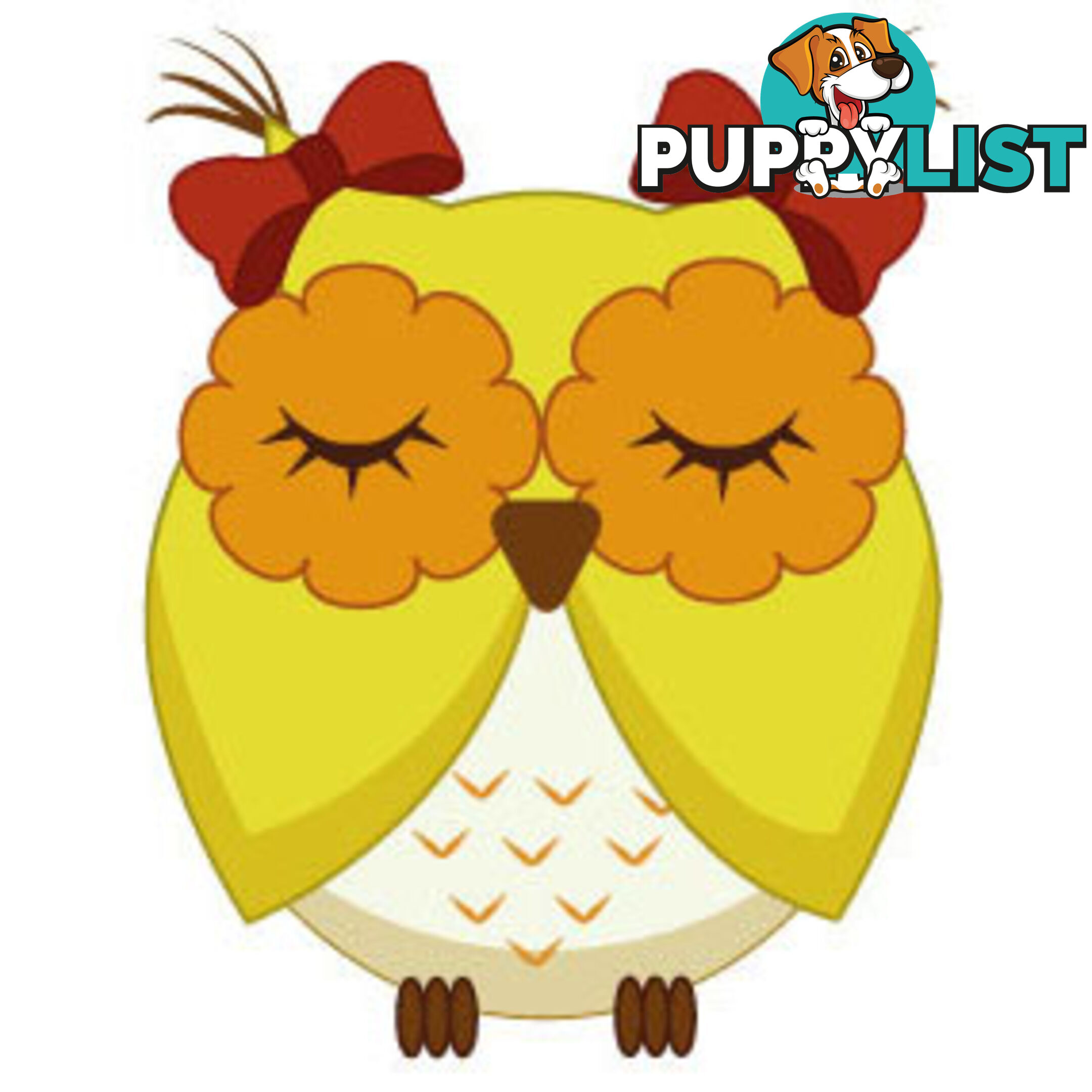 Cute yellow owl Wall Sticker - Totally Movable