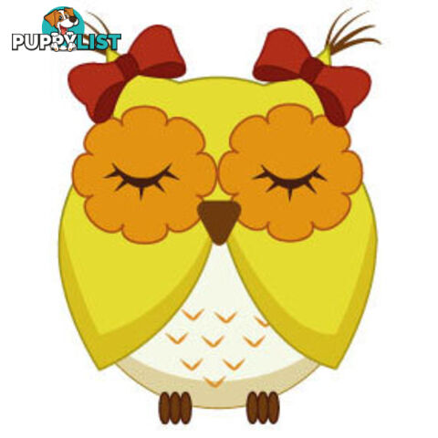 Cute yellow owl Wall Sticker - Totally Movable