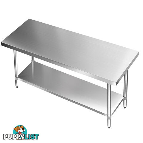 Commercial Stainless Steel Kitchen Work Bench Food Preparation Table Top 1524mm