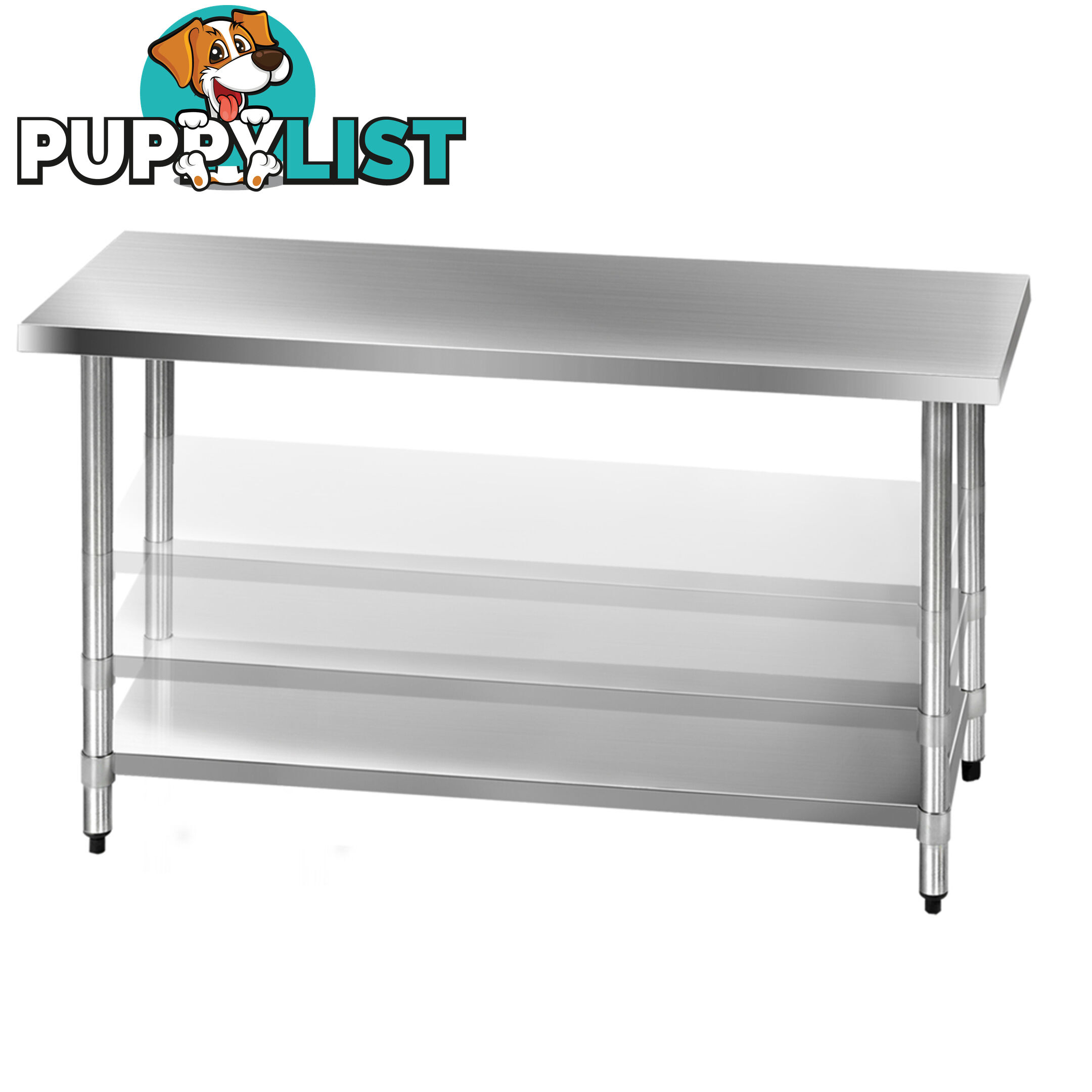 Commercial Stainless Steel Kitchen Work Bench Food Preparation Table Top 1524mm