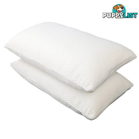 2 x Luxury Memory Foam Pillows High Density Visco Elastic 19cm Thick