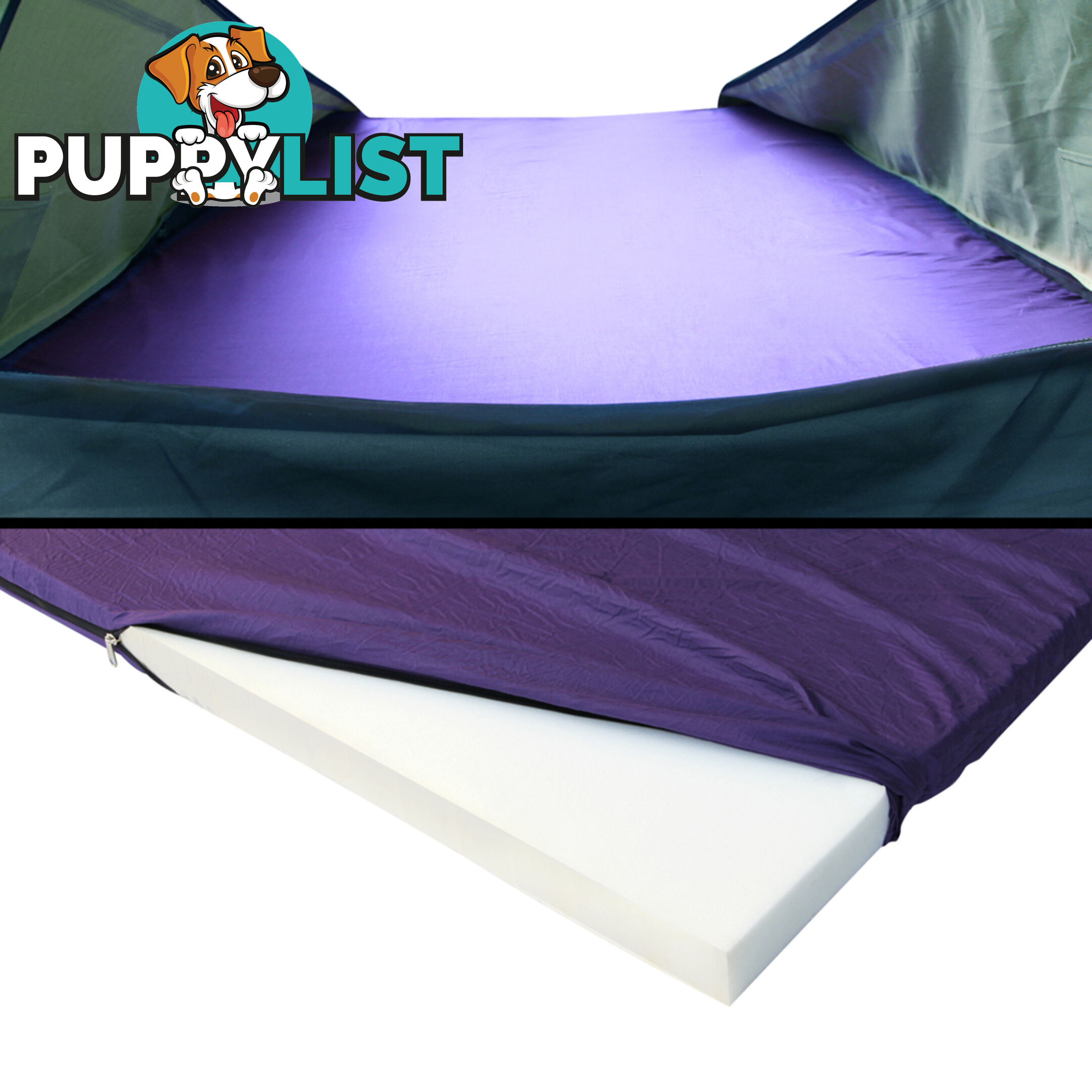 King Single Swag Camping Swags Canvas Tent Carry Bag Air Pillow Celadon