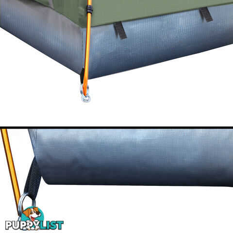 King Single Swag Camping Swags Canvas Tent Carry Bag Air Pillow Celadon