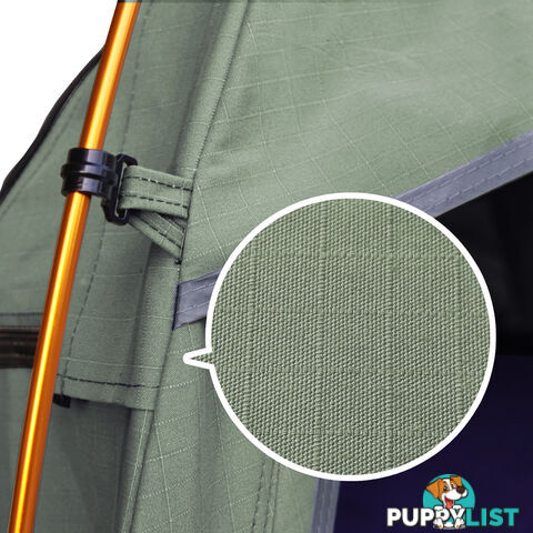 King Single Swag Camping Swags Canvas Tent Carry Bag Air Pillow Celadon