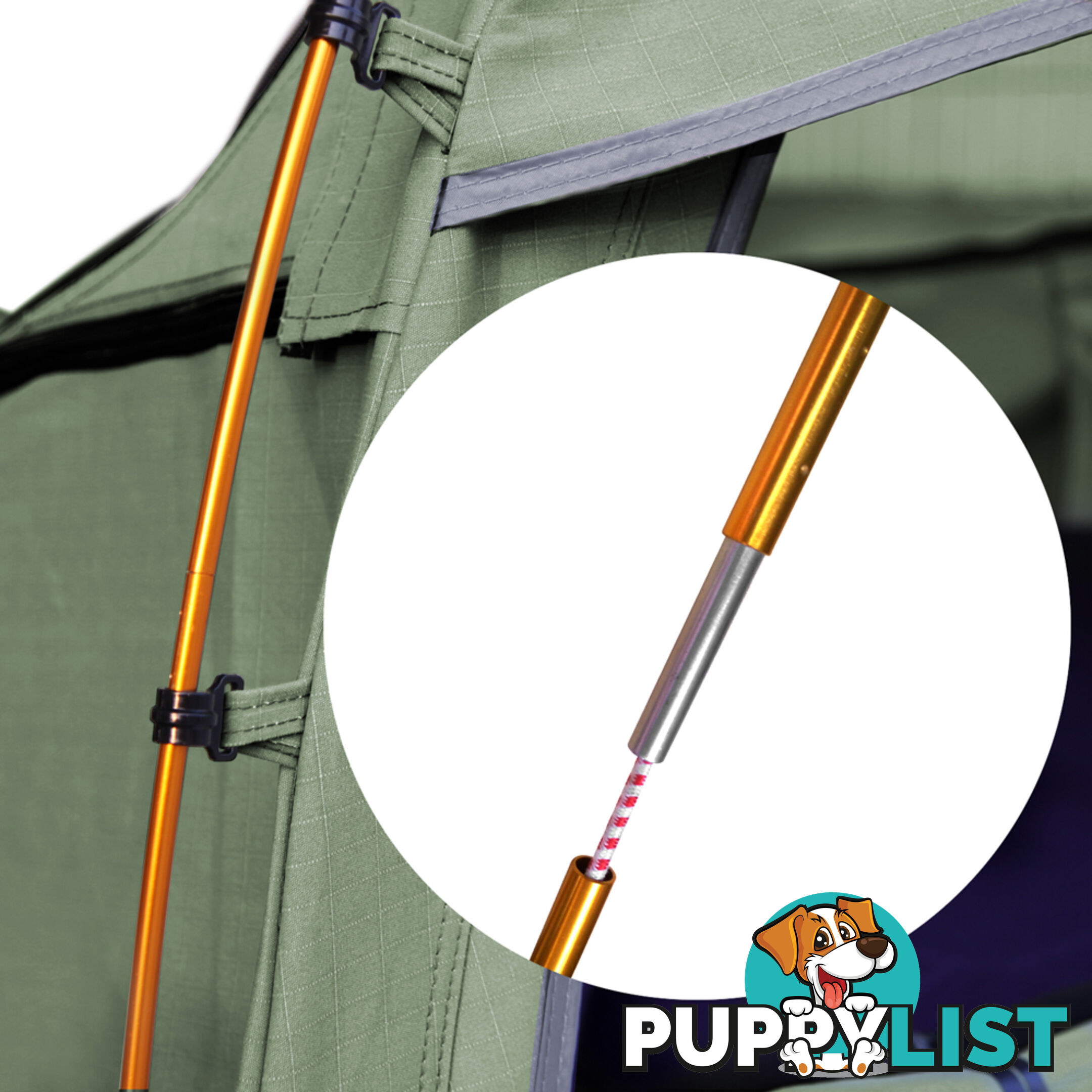 King Single Swag Camping Swags Canvas Tent Carry Bag Air Pillow Celadon