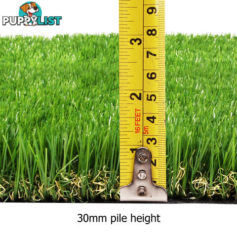 Artificial Grass 10 SQM Synthetic Artificial Turf Flooring 30mm Pile Height Green