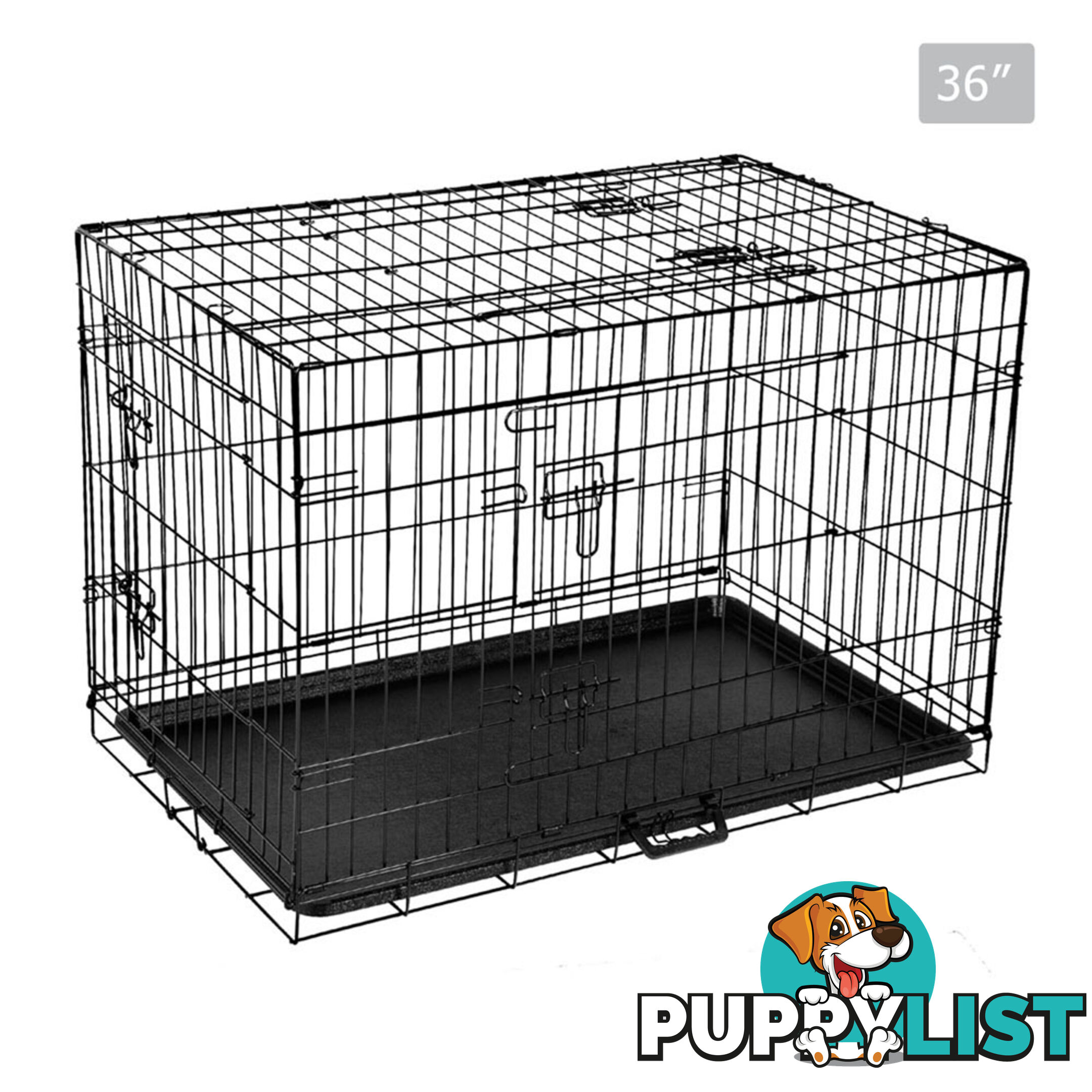 Metal Collapsible Dog Cage 36IN