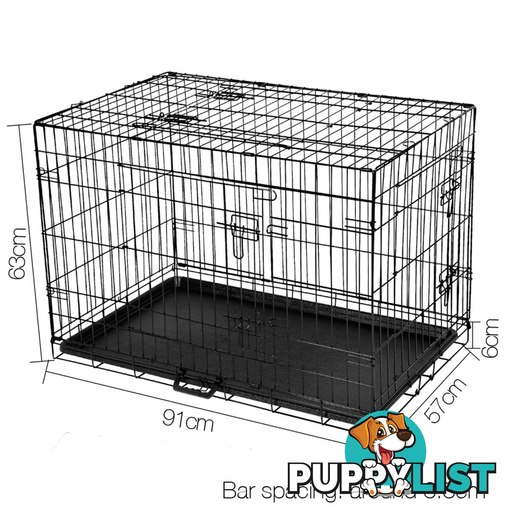 Metal Collapsible Dog Cage 36IN