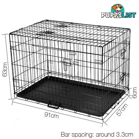 Metal Collapsible Dog Cage 36IN