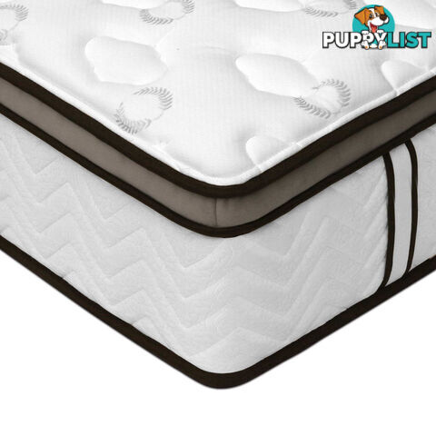 Natural Latex Euro Top Mattress Pocket Spring Back Support Foam Bed Double Size