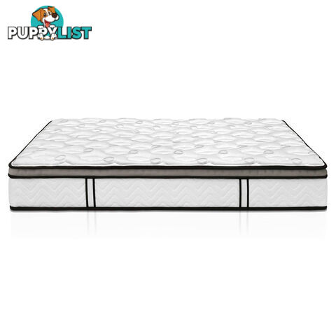 Natural Latex Euro Top Mattress Pocket Spring Back Support Foam Bed Double Size