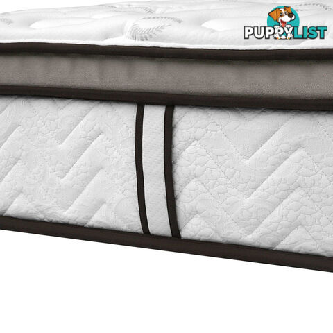 Natural Latex Euro Top Mattress Pocket Spring Back Support Foam Bed Double Size