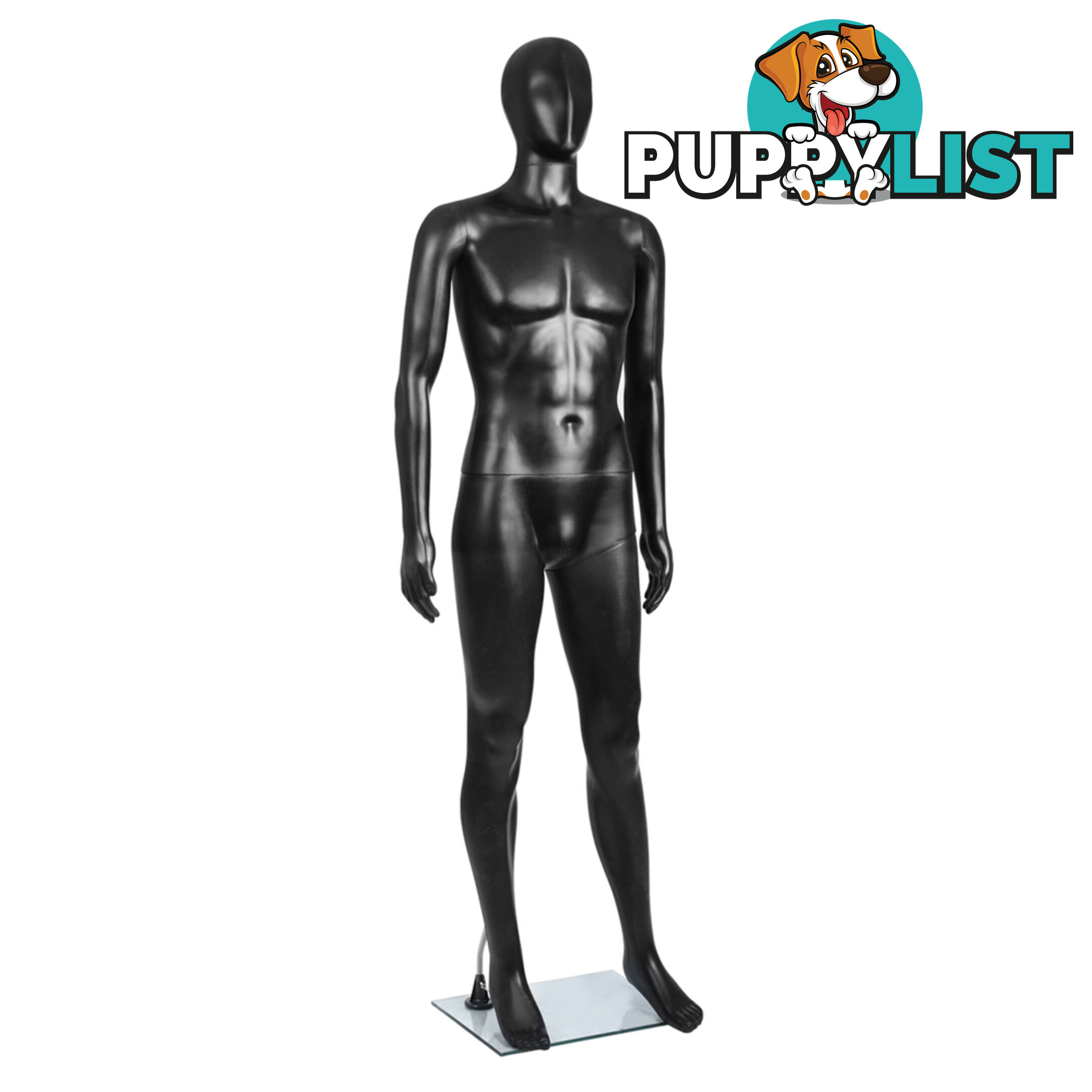 Full Body Male Mannequin Cloth Display Tailor Dressmaker Black 186cm