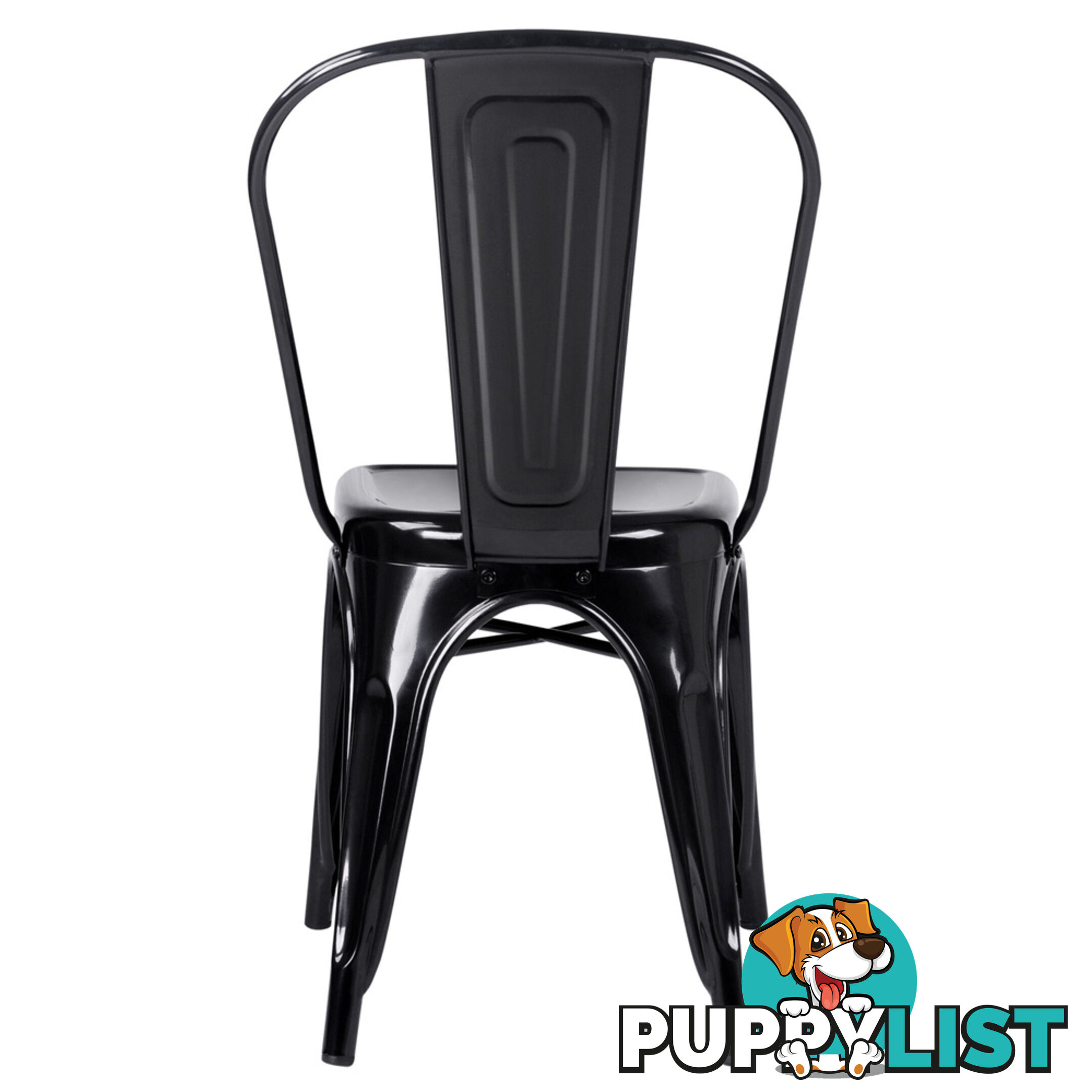 Set of 4 Replica Tolix Dining Metal Chair Gloss Black