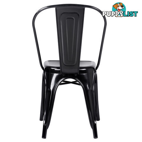 Set of 4 Replica Tolix Dining Metal Chair Gloss Black