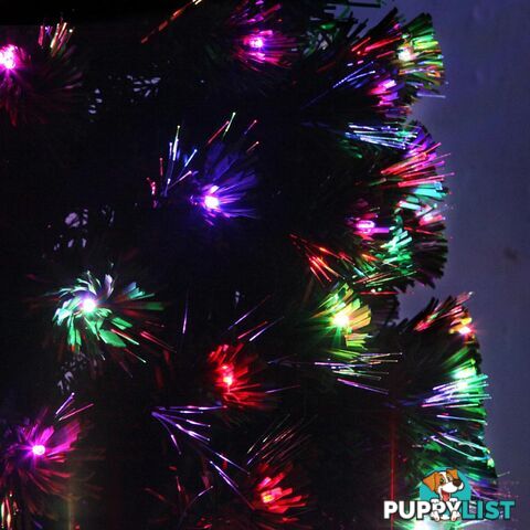 7FT Christmas Tree 260 LED Lights 2.1M Fabric Optic Xmas Home Decoration Green