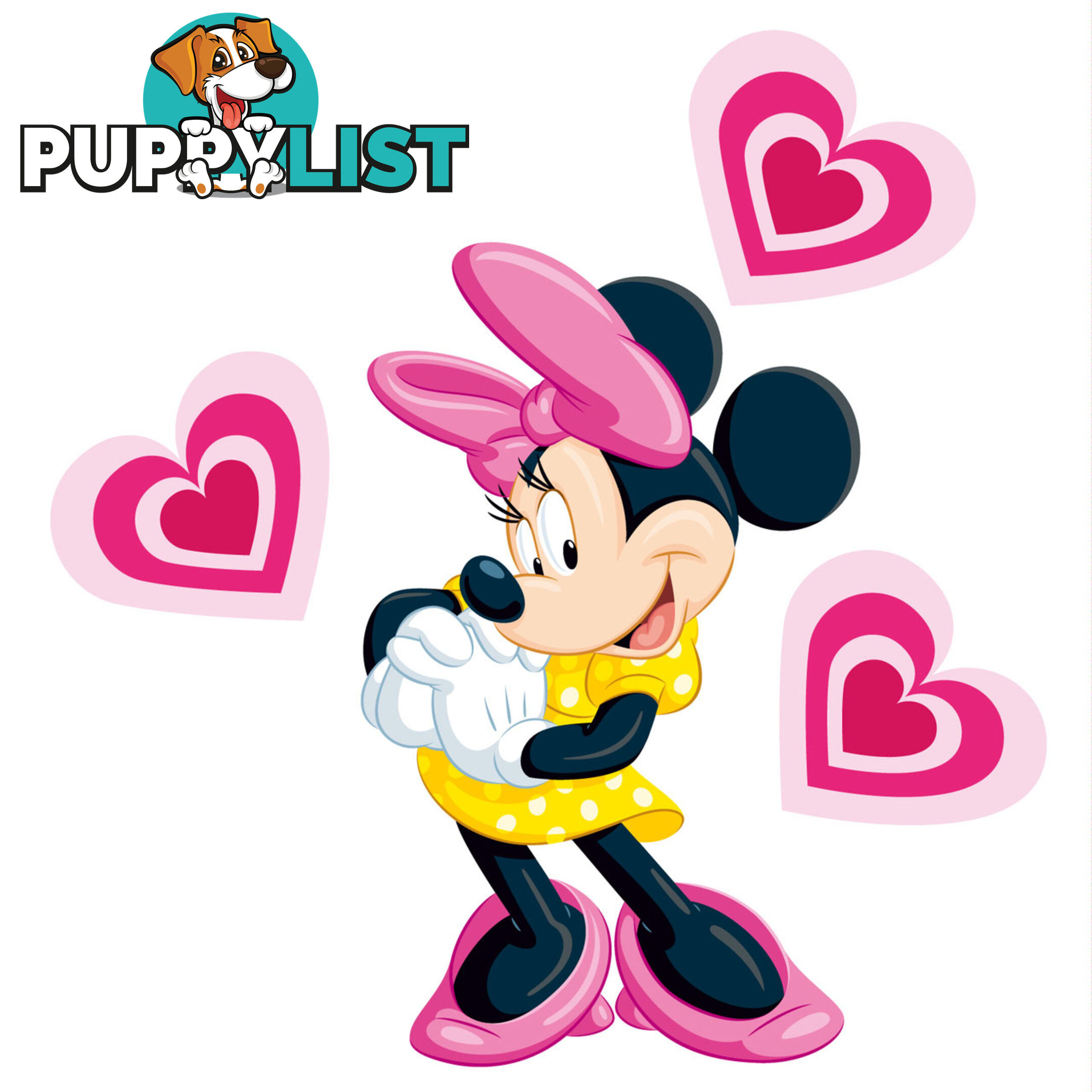 10 X Minnie Mouse Wall Stickers - Totally Movable over and over