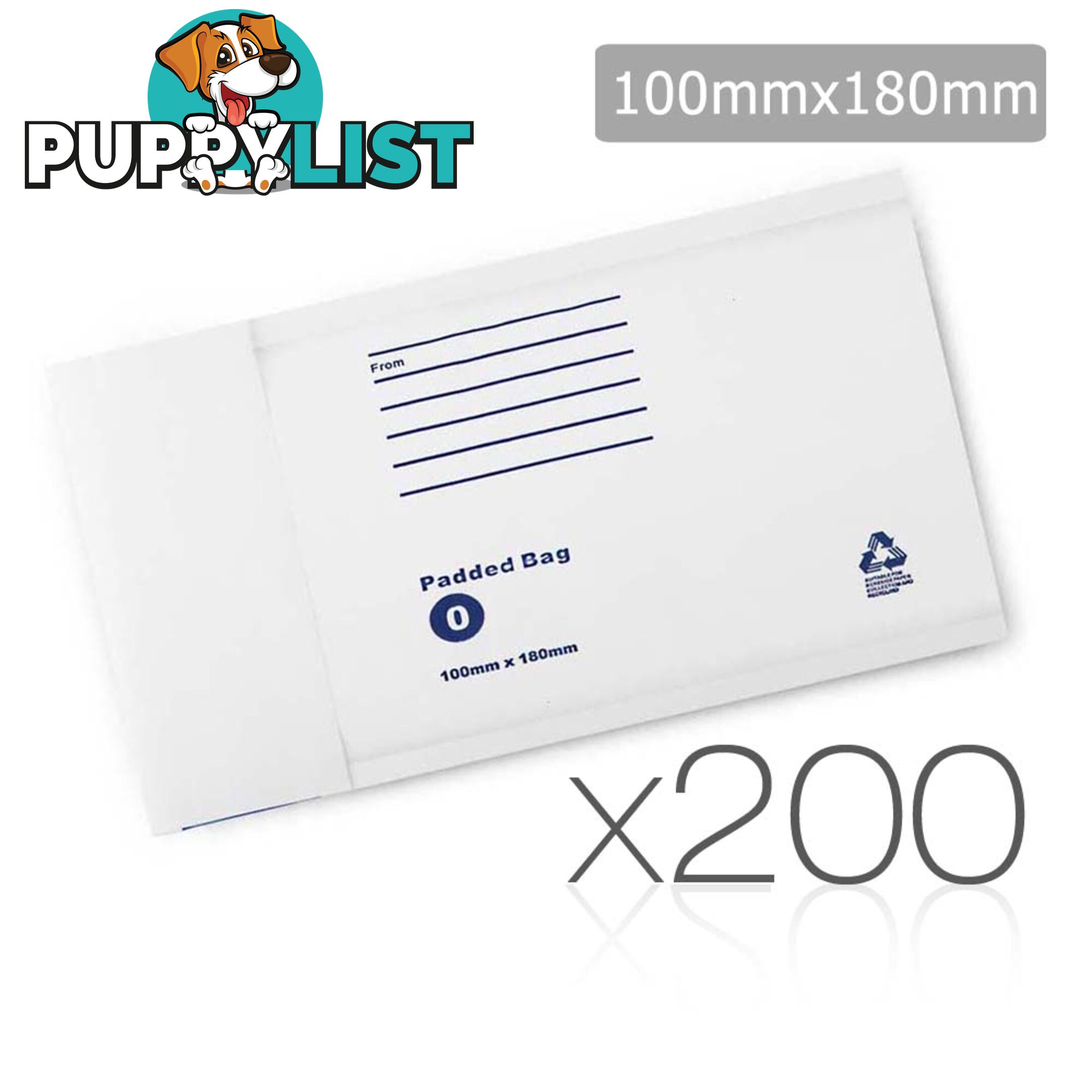 Bubble Padded Mail Envelopes 200pcs 100mm x 180mm