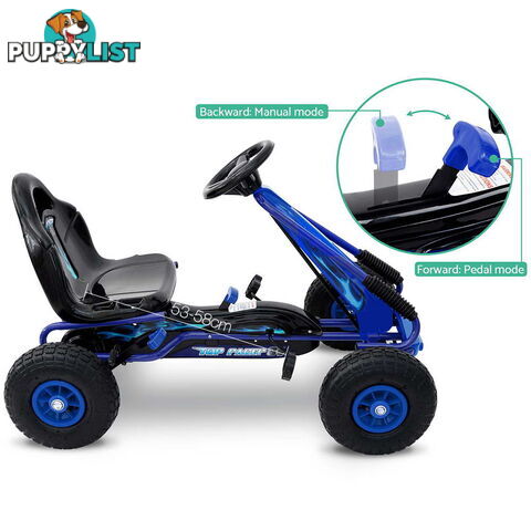 Kids Pedal Go Kart - Blue