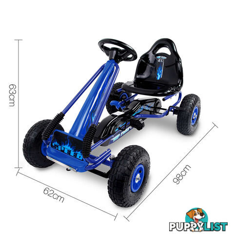 Kids Pedal Go Kart - Blue