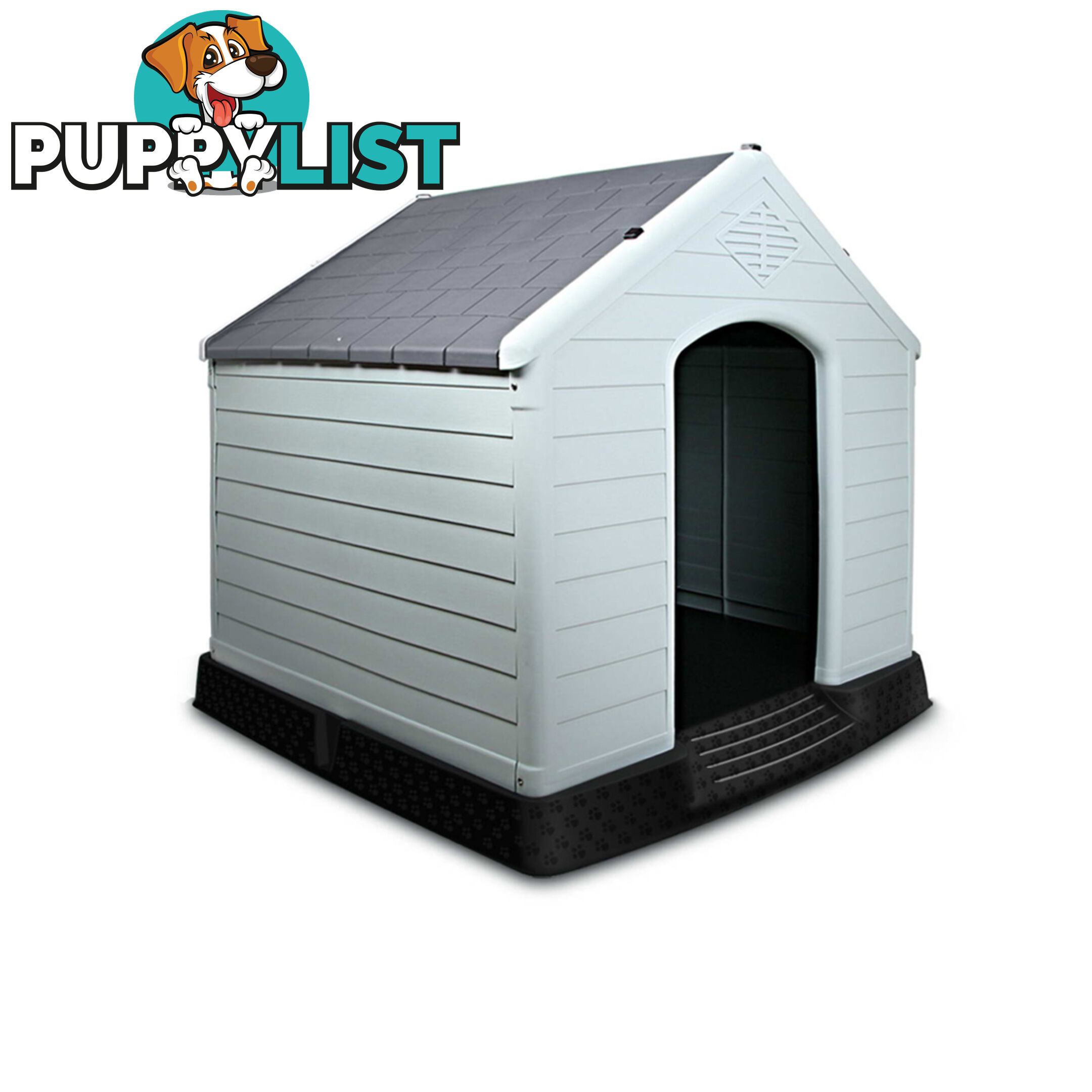 99CM Weatherproof Plastic Dog Kennel Pet Puppy Outdoor Indoor Garden Dog House