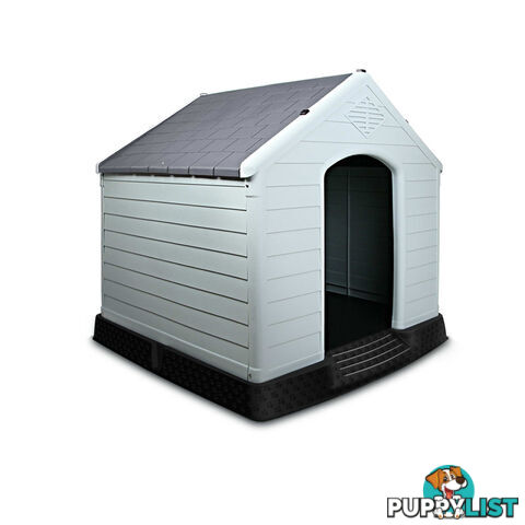 99CM Weatherproof Plastic Dog Kennel Pet Puppy Outdoor Indoor Garden Dog House