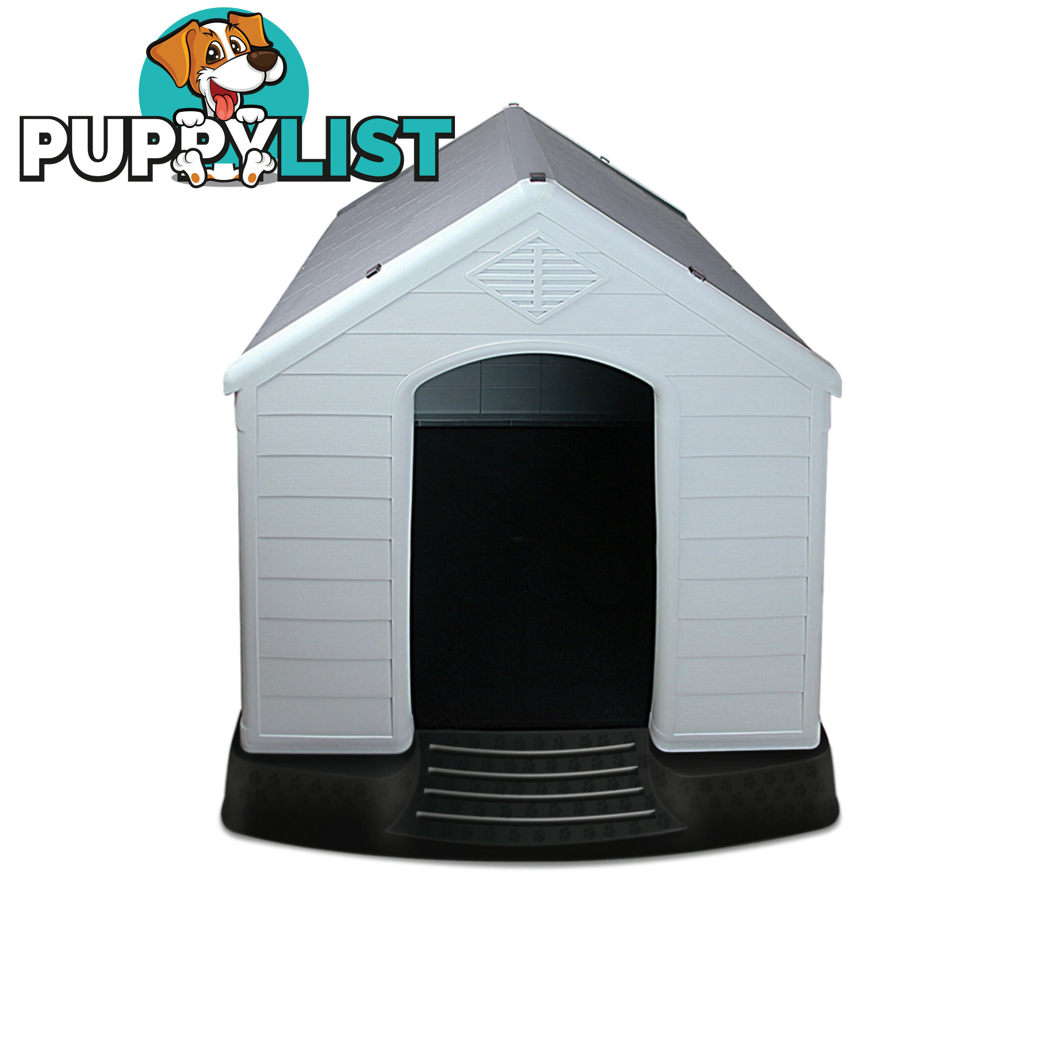 99CM Weatherproof Plastic Dog Kennel Pet Puppy Outdoor Indoor Garden Dog House